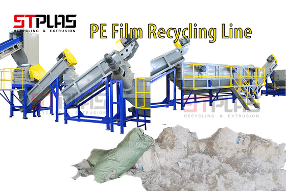 460kw Plastic Film Washing Recycling Machine Voltage Customized Recycling Unit