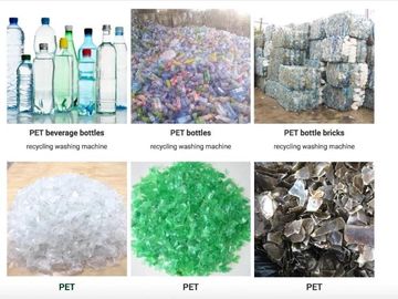 Economic PET Recycling Machine , High Capacity Hot PET Bottle Flakes Washing Line